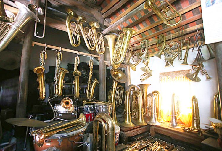 Traditional Village of making brass trumpet