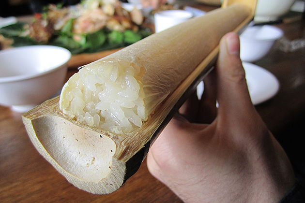 bamboo tube rice hoa binh specialty