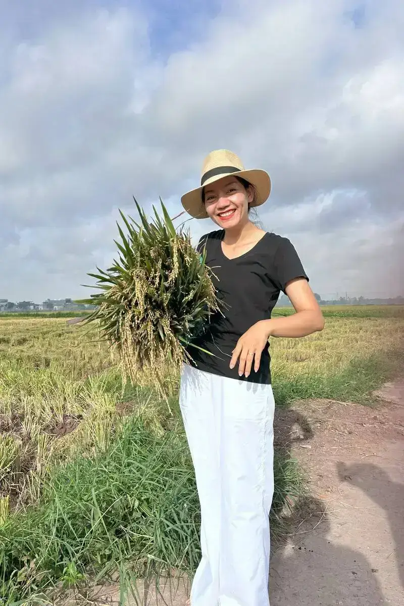 Trải nghiệm gặt lúa - Bùi Tuệ Nhàn - CEO Ecohost